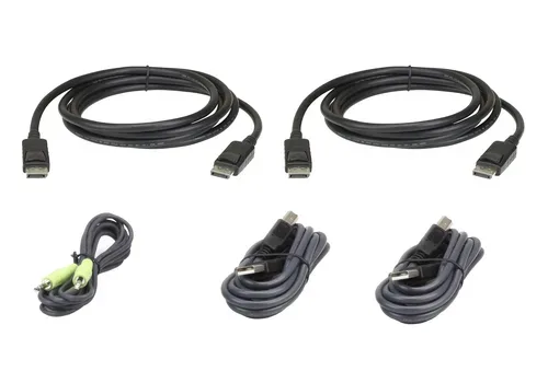 ATEN 2L-7D02UDPX5 DisplayPort Dual Display Secure KVM Kabel Set