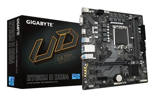Gigabyte B760M H DDR4 Mainboard Sockel (PC) Intel® LGA 1700 Formfaktor (Details) Micro-ATX Mainboard-Chipsatz Intel®