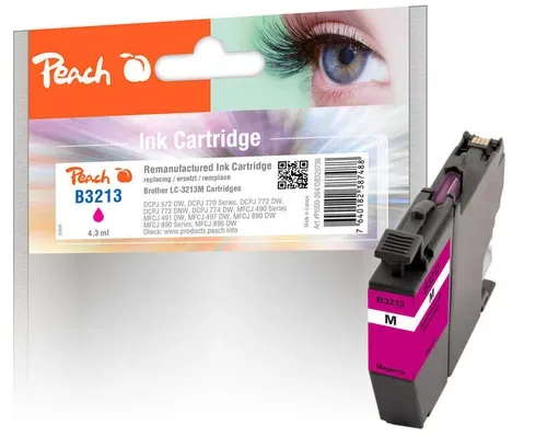 Peach B3213 M Druckerpatrone XL ma ersetzt Brother LC-3213M für z.B. Brother DCPJ 774 DW, Brother DCPJ 572 DW, Brother DCPJ 770, Brother DCPJ 772 DW