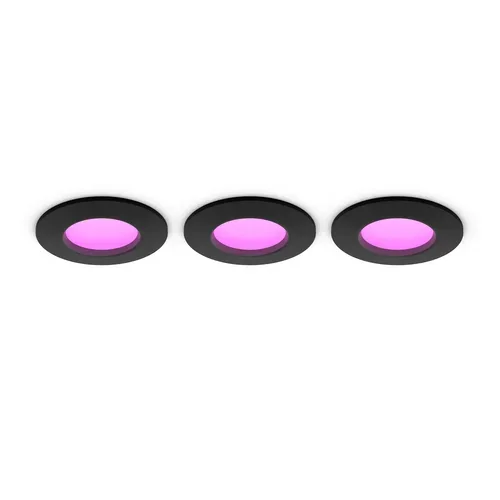 Einbaustrahler Philips Hue Schwarz Kunststoff/Metall 9 cm 2.7 cm - LED - Lichtfarbe: Extra warmweiss - Helles Neutralweiss - Einbaustrahler- LED