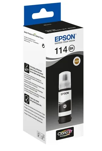 Epson E114bk Druckerpatronen schwarz - Epson No. 114 bk, C13T07A140 für z.B. Epson EcoTank ET -8500, Epson EcoTank ET -8550