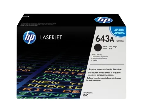 HP H643ABK Toner bk - HP No. 643A BK, Q5950A für z.B. HP Color LaserJet 4700, HP Color LaserJet 4700 DN, HP Color LaserJet 4700 DTN