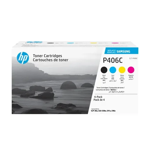 Samsung S406 Toner (bk, c, m, y) - Samsung CLT-P406C, SU375A für z.B. Samsung CLP -360, Samsung CLP -360 N, Samsung CLP -360 ND