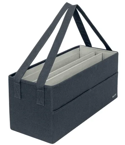 LEITZ Hot Desk Stofftasche 6444-00-89 samtgrau 3 F&auml;cher 46.5x21x20cm