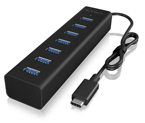 ICY Box - USB-C® (USB 3.2 Gen 2) Multiport Hub, Schwarz