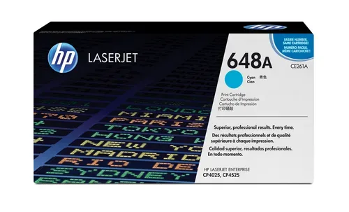 HP H648AC Toner cy - HP No. 648A C, CE261A für z.B. HP Color LaserJet CP 4500, HP Color LaserJet CP 4520 dn, HP Color LaserJet CP 4520 n