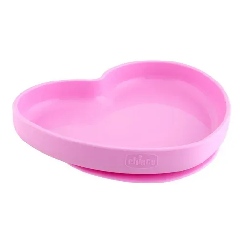 Chicco Girl Silikonteller mit Saugfuss 9m+ rosa