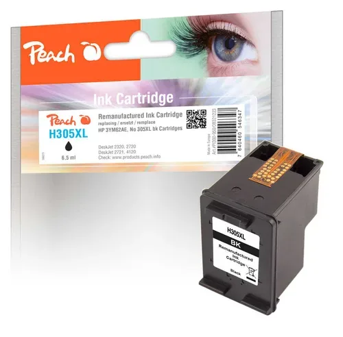 Peach HP 305 XLBK Druckkopf XL bk ersetzt HP No. 305XL BK, 3YM62AE für z.B. HP DeskJet 2700, HP DeskJet Plus 4122, HP Envy Pro 6430, HP Envy 6020