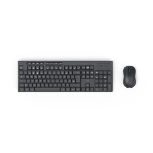 Hama WKM-200 Funk Tastatur, Maus-Set Deutsch, QWERTZ Schwarz