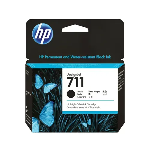 HP Tintenpatrone 711 HY schwarz CZ133A DesignJet T120/520 80ml