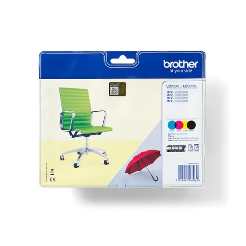 Brother B229XLV Druckerpatronen XL bk - Brother LC-229XLV für z.B. Brother MFCJ 5320 DW, Brother MFCJ 5620 DW, Brother MFCJ 5600