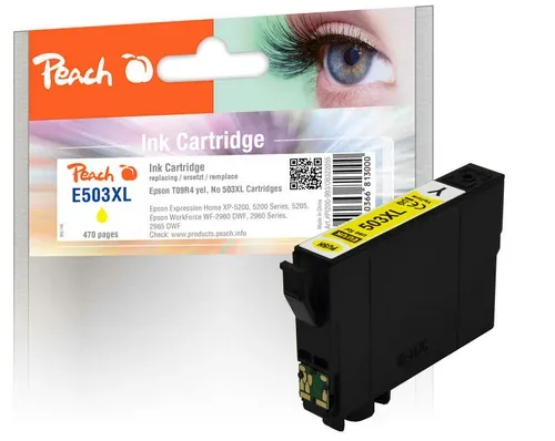 Peach E503 XL Druckerpatrone XL ye ersetzt Epson No. 503XL, T09R440 für z.B. Epson Expression Home XP -5200, Epson Expression Home XP -5205