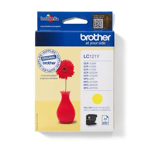 Brother B121Y Druckerpatronen ye - Brother LC-121Y für z.B. Brother DCPJ 552 DW, Brother DCPJ 132 W, Brother DCPJ 150, Brother DCPJ 152 W