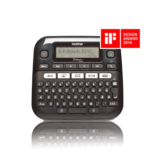 Brother P-touch D210 Beschriftungsgerät Geeignet für Schriftband: TZe 3.5 mm, 6 mm, 9 mm, 12 mm