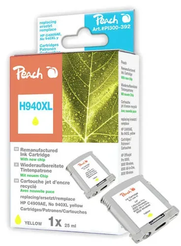 Peach HP 940 XLy Druckerpatrone XL ye ersetzt HP No. 940XL y, C4909AE für z.B. HP OfficeJet Pro 8000, HP OfficeJet Pro 8000 Enterprise