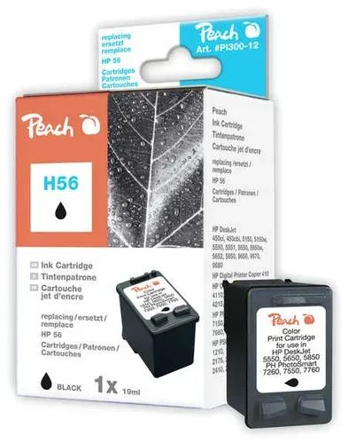 Peach HP 56 Druckkopf bk ersetzt HP No. 56, C6656AE für z.B. HP DeskJet 450 CBI, HP DeskJet 450 CI, HP DeskJet 450, HP DeskJet 450 WBT, HP DeskJet 5100