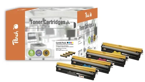 Peach O4425 4 Toner (bk, c/m/y) ersetzt OKI 44250721-0724 für z.B. OKI C 110, OKI C 130 N, OKI MC 160 N