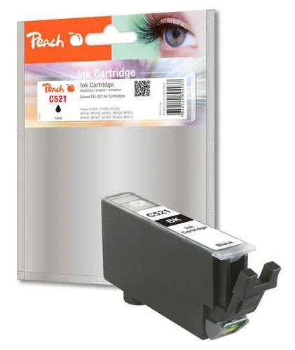 Peach C521 bk Druckerpatrone XL bkph ersetzt Canon CLI-521bk, 2933B001 für z.B. Canon Pixma MP 550, Canon Pixma IP 3600, Canon Pixma IP 4600