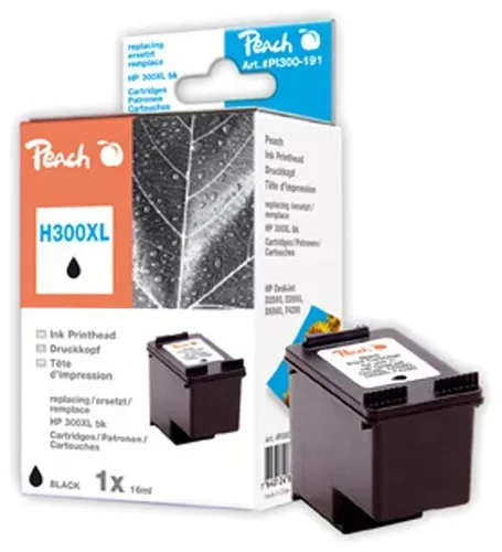 Peach HP 300 XLbk Druckkopf XL bk ersetzt HP No. 300XL bk, CC641EE für z.B. HP DeskJet D 1600, HP DeskJet D 1658, HP DeskJet D 1660, HP DeskJet D 1663