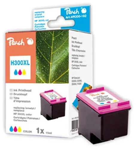 Peach HP 300 XLc Druckkopf XL col ersetzt HP No. 300XL c, CC644EE für z.B. HP DeskJet D 1600, HP DeskJet D 1658, HP DeskJet D 1660, HP DeskJet D 1663
