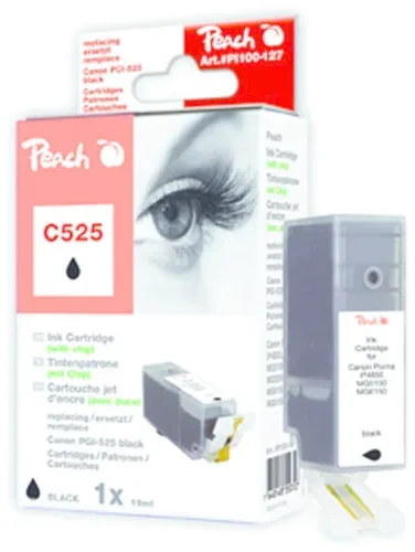 Peach C525 PGBK Druckerpatrone XL bk ersetzt Canon PGI-525PGBK, 4529B001 für z.B. Canon Pixma MG 5150, Canon Pixma MG 5350, Canon Pixma IP 4850