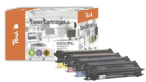 Peach B135 4 Toner XL (bk, c/m/y) ersetzt Brother TN-135 für z.B. Brother DCP -9040 CN, Brother DCP -9042 CDN, Brother DCP -9042 CN