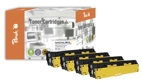 Peach HP 128 A 4 Toner (bk, c/m/y) ersetzt HP No. 128A, CE320A, CE321A, CE322A, CE323A für z.B. HP LaserJet CP 1500, HP LaserJet CP 1525