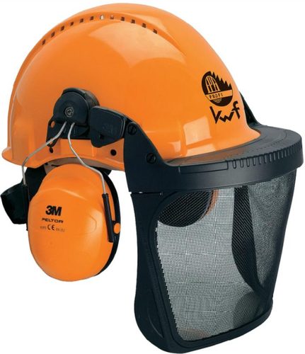3M Forest XA007707350 Forstschutzhelm mit integriertem Visier Orange