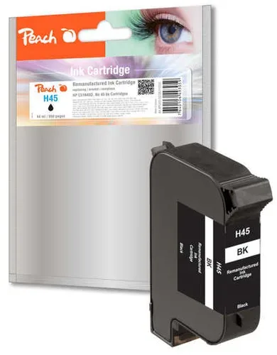 Peach HP 45 Druckkopf bk ersetzt Kodak, HP, Pitney Bowes, Apple No. 45, 51645AE für z.B. HP DeskJet 970 CXI, Apple Color Stylewriter 6500, HP Fax 1220