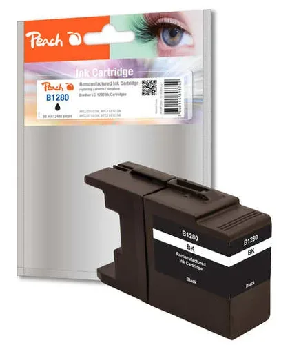Peach B1280 XLBK Druckerpatrone XL bk ersetzt Brother LC-1280XLBK für z.B. Brother MFCJ 5910 DW, Brother MFCJ 6510 DW, Brother MFCJ 6710 DW