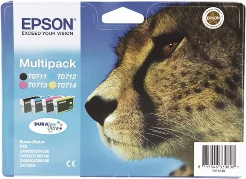 Epson E715 Druckerpatronen XL bk - Epson T0715, C13T07154010 für z.B. Epson Stylus DX 7400, Epson Stylus SX 210, Epson Stylus D 120