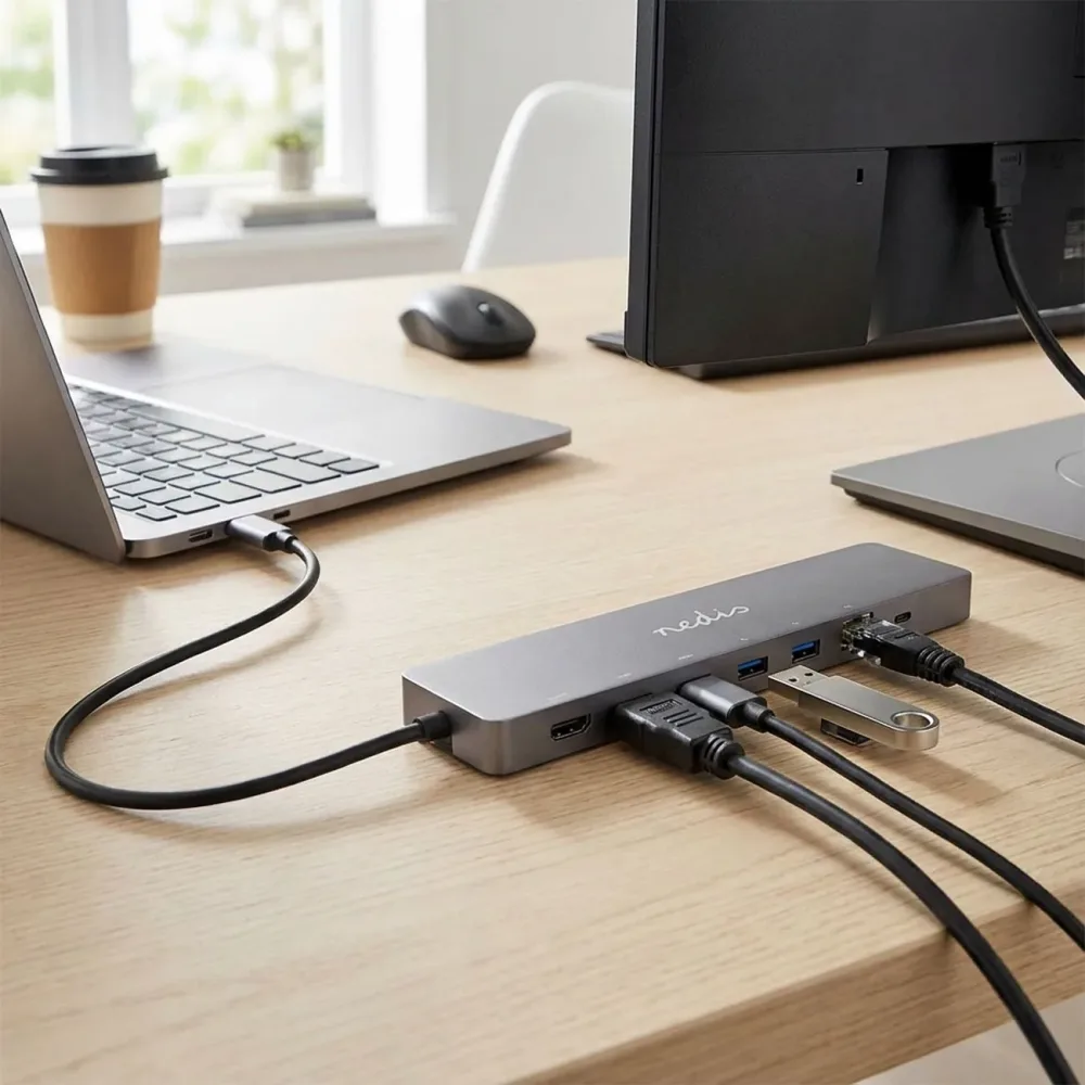 10-in-1 Multi Port USB-C Adapter, HDMI, SD- und MicroSD, USB, RJ45