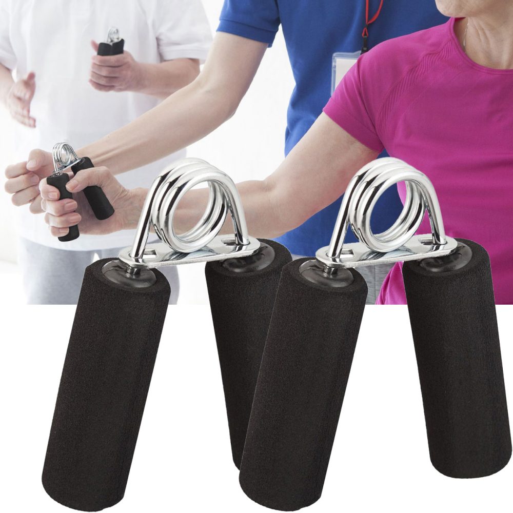 Handtrainer mit Schaumstoffgriff, 2er-Set, schwarz