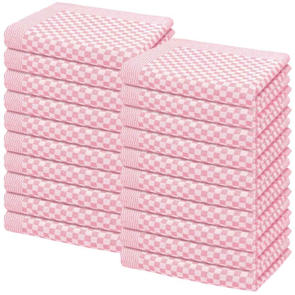 20er-Set Grubentücher, rosa, Geschirrtücher 50 x 70 cm