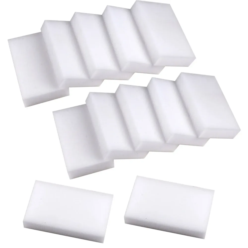Schmutzradierer 12er-Set zur Beseitigung hartnäckiger Flecken, weiss, 10 x 6 cm