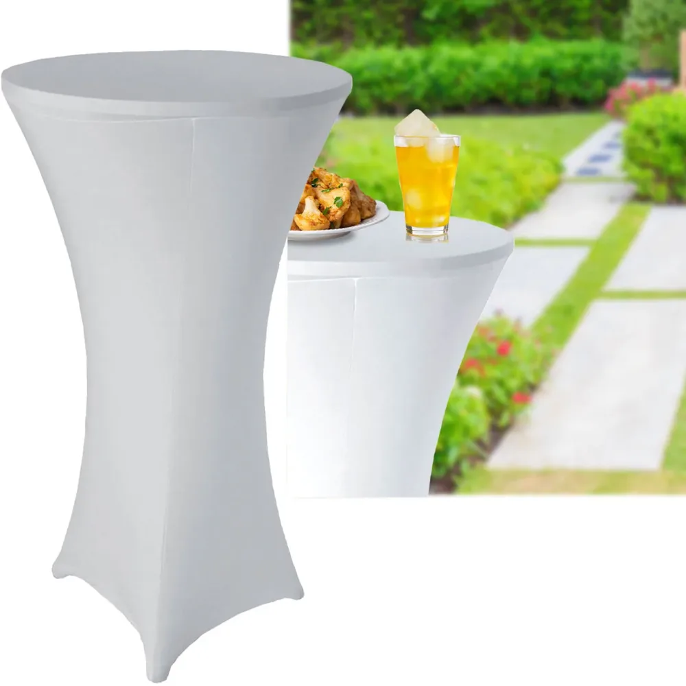 Stehtischhusse, weiss für Tische bis 110cm, Ø 80 cm