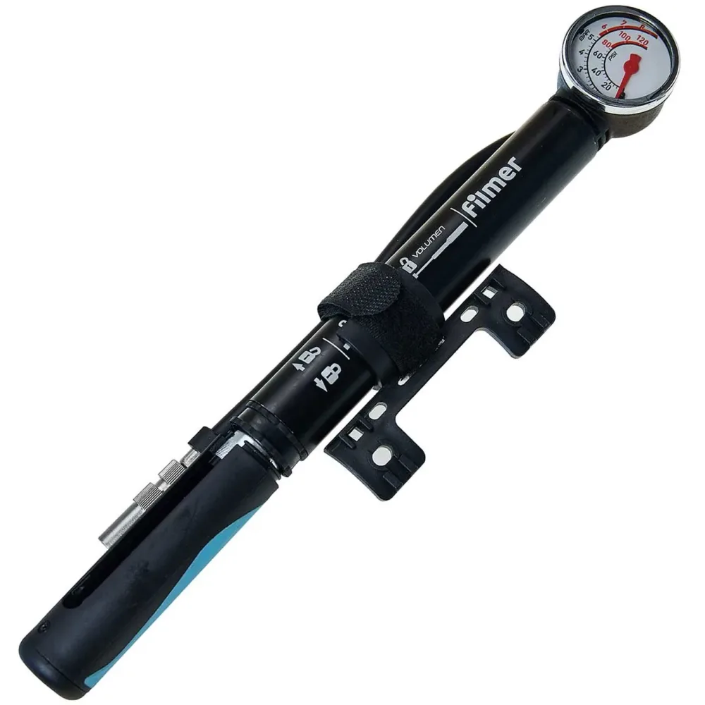Universal Velopumpe mit Manometer, Aluminium
