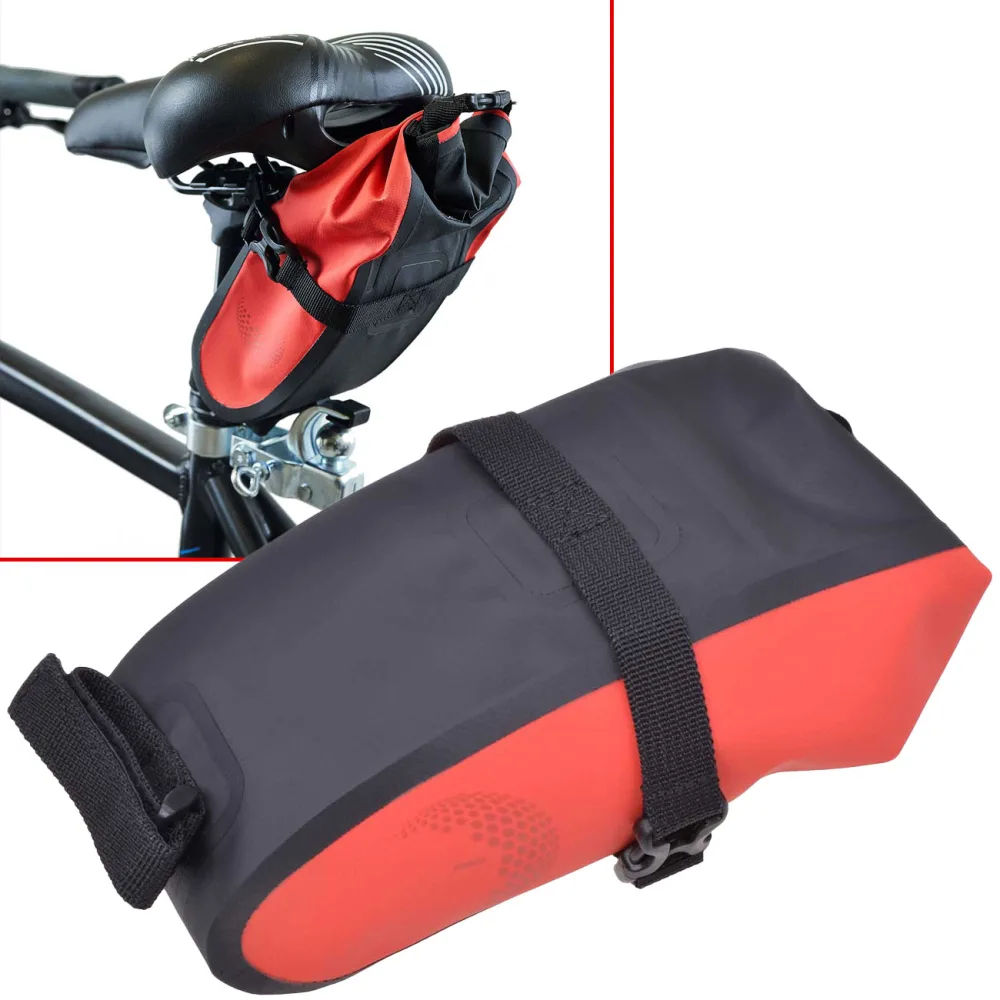 Satteltasche fürs Velo, wasserdicht, rot
