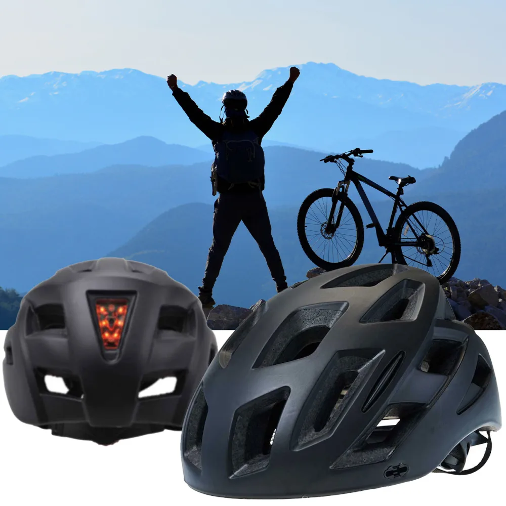 Velohelm mit Rücklicht, M (55 - 58 cm)