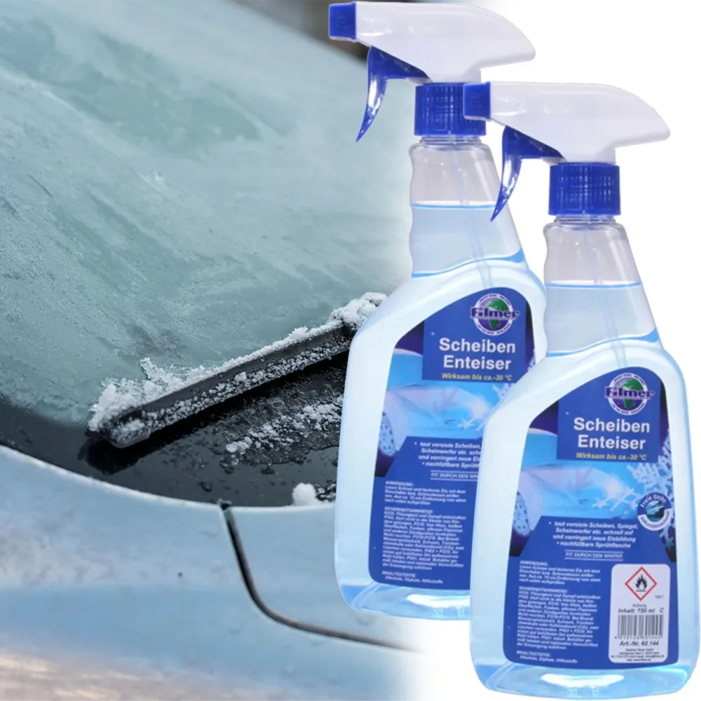 2er-Set Enteiser-Spray für Scheiben, Spiegel und Scheinwerfer, 750ml