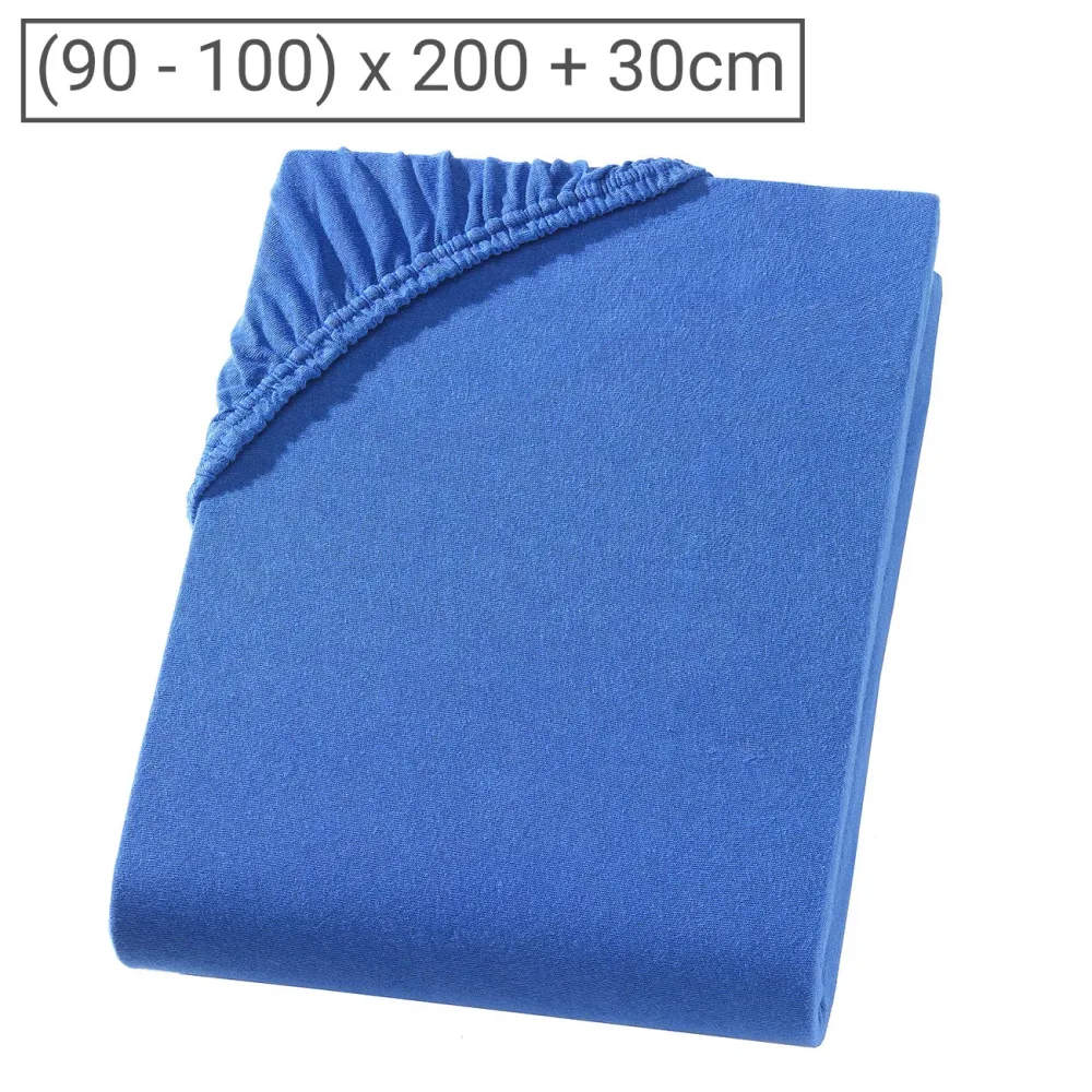 Einzelbett Qualitäts-Jersey Fixleintuch, 100% Baumwolle, royal, 90 x 200 cm