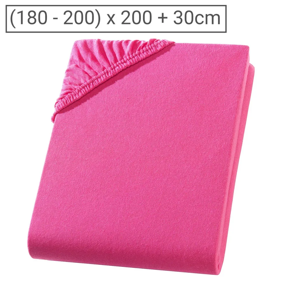 Übergrösse Qualitäts-Jersey Fixleintuch, 100% Baumwolle, magenta, 200 x 200 cm