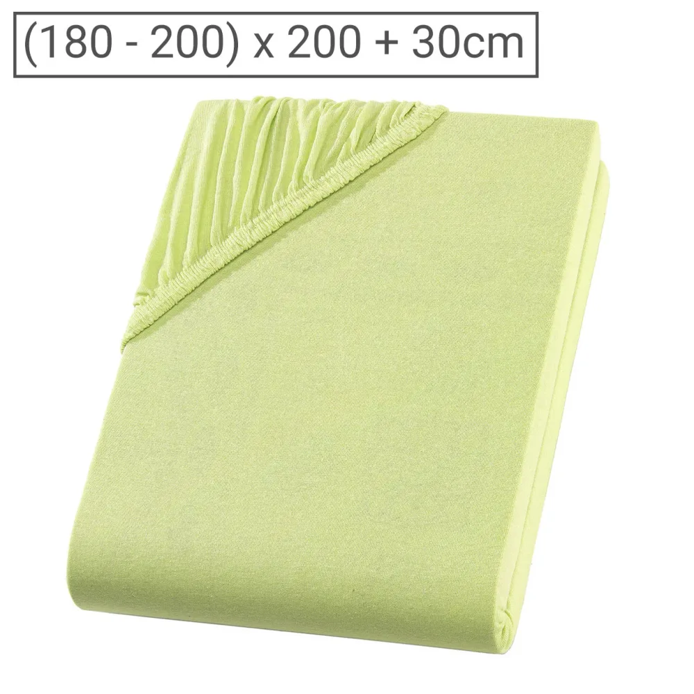 Übergrösse Qualitäts-Jersey Fixleintuch, 100% Baumwolle, apfel, 200 x 200 cm