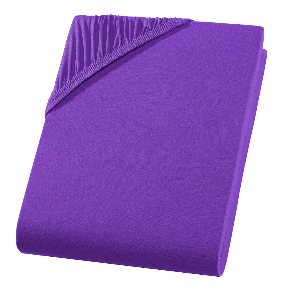 Boxspringbett-Topper Übergrösse Qualitäts-Jersey Fixleintuch, violett, 200 x 200 cm