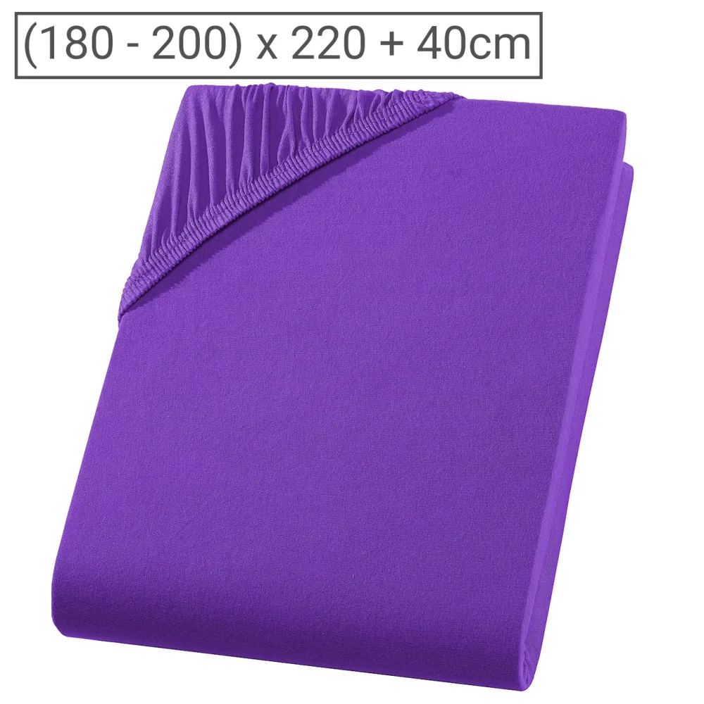 müualitäts-Jersey Fixleintuch, violett, 200 x 220 cm