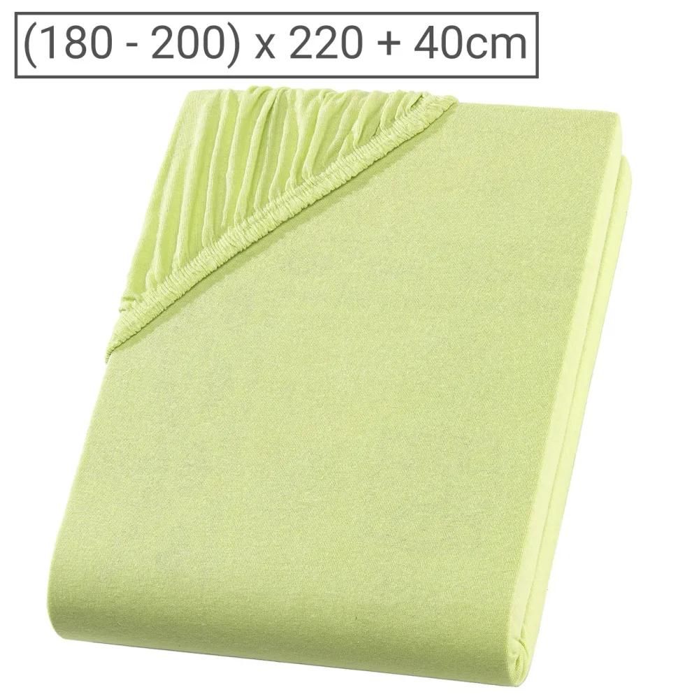 Wasser-/Boxspringbett Superb Qualitäts-Jersey Fixleintuch, apfel, 200 x 220 cm