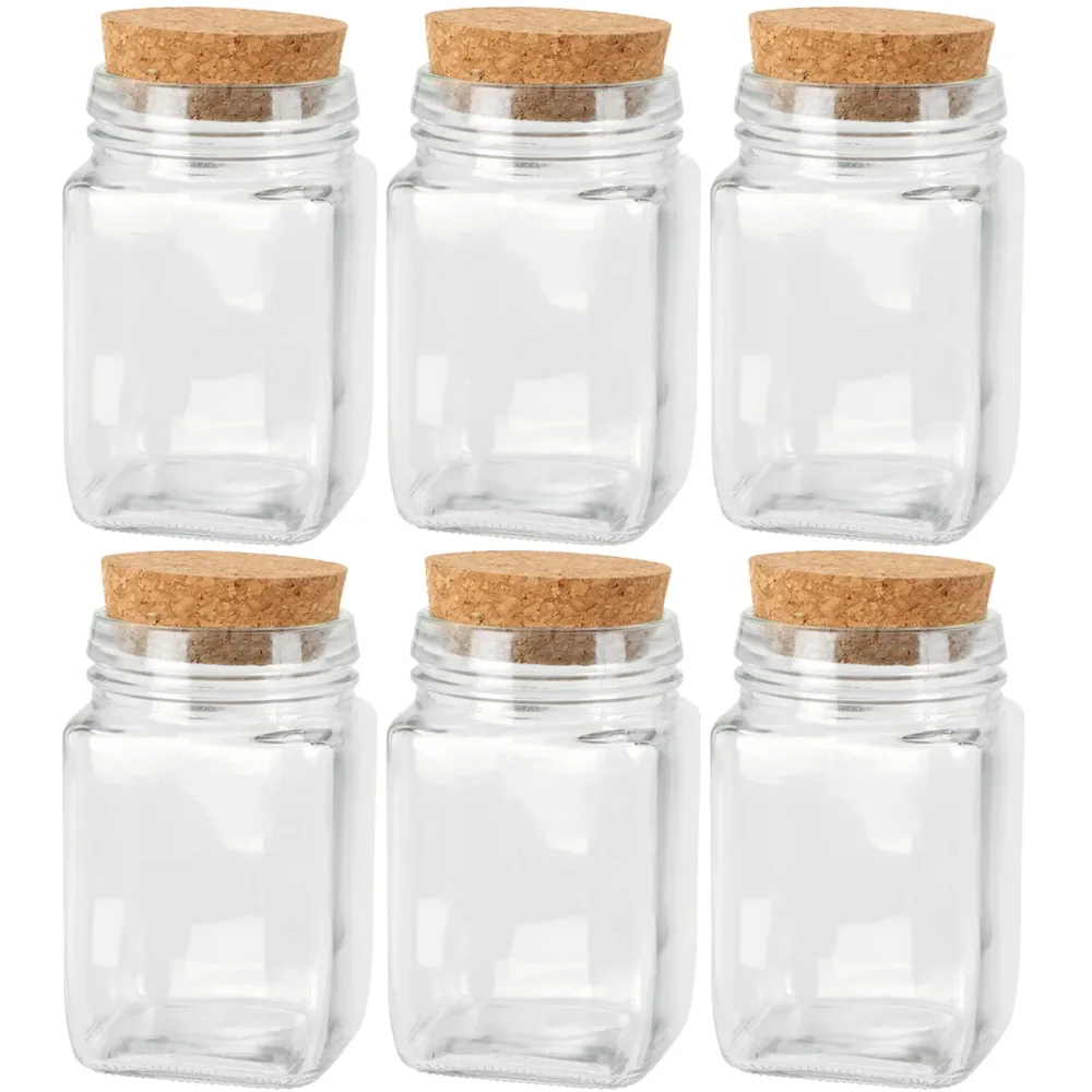 6er Set Vorratsglas mit Korkverschluss 250 ml