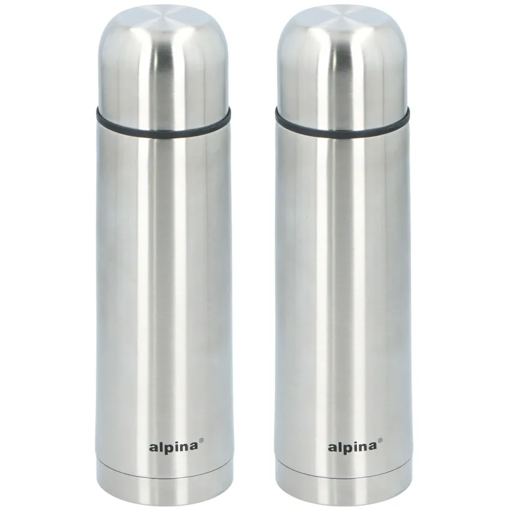 2er-Set Thermosflasche, Edelstahl, 480ml