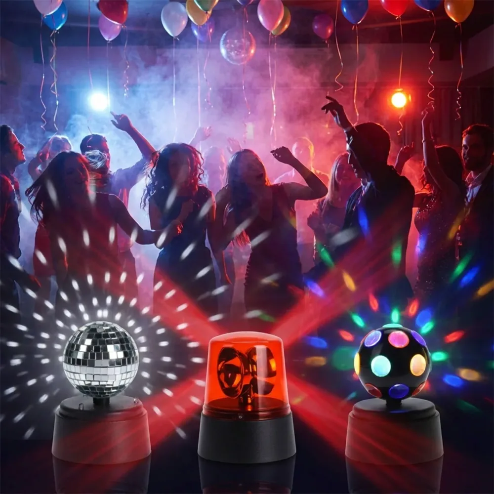 Partylicht, 3er-Set, Diskolampe