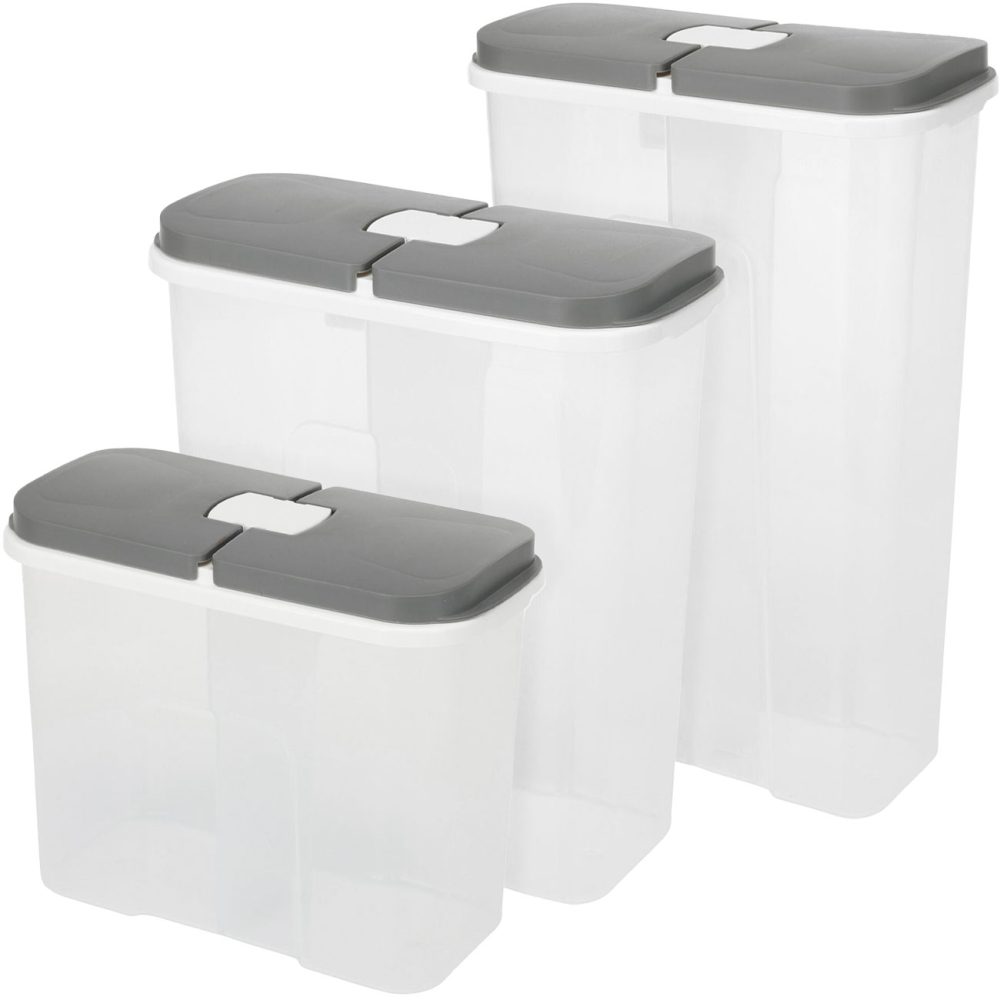 3er-Set Vorratsdosen mit je 2 Fächern, 2100 ml, 2850 ml, 3550 ml